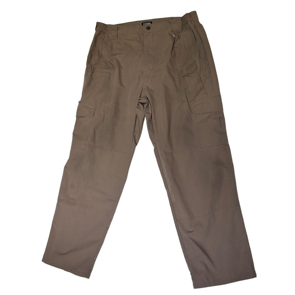 CQR Men's Tactical Cargo Pants 40x30 Coyote Brown Ripstop Work Utility Hiking